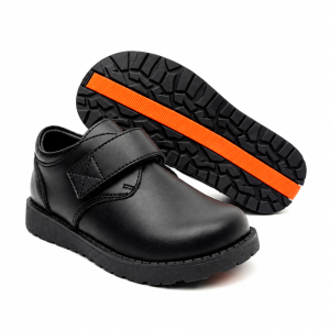 Black Classic Strap School Shoes