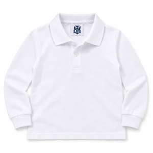 White Long Sleeve Polo